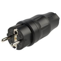 Kištukas SCHUKO a/k 3P 16A 250V IP54 juodas 2SL TOPTAURUS2 - PCE