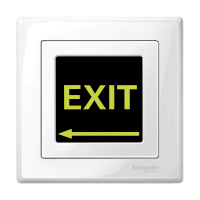 Dangtelis su langeliu ir užrašu "EXIT" baltas RAL9010 System M - SCHNEIDER ELECTRIC