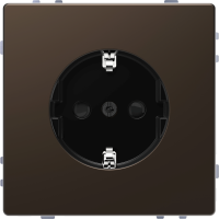 Lizdas p/t SCHUKO be rėmelio su apsauga nuo vaikų užspaudžiami kontaktai Mocca spalvos 16A 250V System Design - SCHNEIDER ELECTRIC