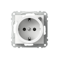 Lizdas p/t SCHUKO IP20 be rėmelio su srovės nuotėkio apsauga užspaudžiami kontaktai baltas 16A 230V Exxact - SCHNEIDER ELECTRIC