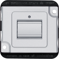 Mygtukas p/t viengubas antivandalinis užspaudžiami kontaktai aliumininis 10A 250V Merten - SCHNEIDER ELECTRIC