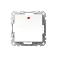 Perjungiklis mygtukas p/t viengubas IP20 be rėmelio su pašvietimu užspaudžiami kontaktai baltas 16A 250V Exxact - SCHNEIDER ELECTRIC