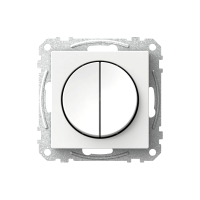 Perjungiklis p/t dvigubas IP20 be rėmelio apvalus užspaudžiami kontaktai baltas 16A 250V Exxact - SCHNEIDER ELECTRIC