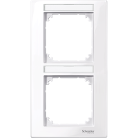 Rėmelis dvigubas vertikalus antibakterinis su markiravimo vieta baltas RAL9016 M-Plan System M - SCHNEIDER ELECTRIC