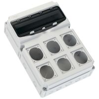 Skydelis v/t 16 modulių 6 skylių [80x97mm] IP66 tuščias FLEX 16-S6 - PCE