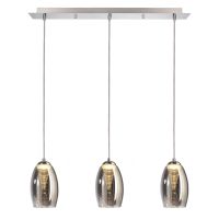 Šviestuvas pakabinamas LED 3x4W 3000K 540lm D-115mm dimeriuojamas stiklas chromo spalvos su 1.2m pakabinimo laidu ELECTRA - DEKO LIGHT