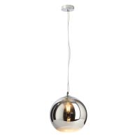 Šviestuvas pakabinamas 1x60W E27 D-350mm stiklas sidabrinės spalvos su 1.2m pakabinimo laidu FURNEL - DEKO LIGHT
