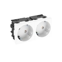 Lizdas p/t SCHUKO dvigubas 33 laipsnių Connect 45 baltas RAL9010 STD-D3SC RW2 - OBO BETTERMANN