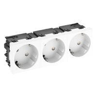 Lizdas p/t SCHUKO trigubas 33 laipsnių Connect 45 baltas RAL9010 STD-D3SC RW3 - OBO BETTERMANN