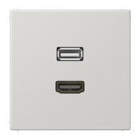 Lizdas p/t HDMI ir USB 2.0 pilkos splavos LS - JUNG