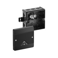 Dėžutė v/t [102x102x57] IP66 tuščia juoda be halogenų su tvirtinimo auselėmis Abox040AB-L/sw - SPELSBERG