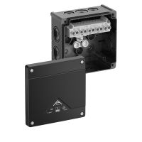 Dėžutė v/t [127x127x70] IP66 su gnybtais 5x6mm2 juoda be halogenų Abox060-6/sw - SPELSBERG