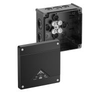 Dėžutė v/t [127x127x70] IP66 tuščia juoda be halogenų Abox060-L/sw - SPELSBERG