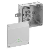 Dėžutė v/t [152x152x80] IP66 tuščia pilka be halogenų su tvirtinimo auselėmis Abox100AB-L - SPELSBERG