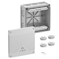 Dėžutė v/t [182x182x90] IP66/67/69 su gnybtais 5x16mm2 pilka be halogenų AboxPro160-16 - SPELSBERG