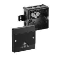 Dėžutė v/t [87x87x52] IP66 tuščia juoda be halogenų su tvirtinimo auselėmis Abox025AB-L/sw - SPELSBERG