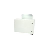 Spinta v/t [400x600x210] IP66 plastikinė su montažine plokšte tuščia 2 užraktų pilkos spalvos ARCA 406021 - FIBOX