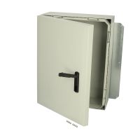 Spinta v/t [800x600x300] IP66 plastikinė su montažine plokšte tuščia ir rankena 2 užraktų pilkos spalvos ARCA 806030S - FIBOX