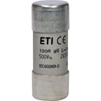 Saugiklis 100A 22x58mm gG 500V AC CH22 cilindrinis - ETI