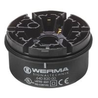 Elementas prijungimo švyturėliui užsukamas juodas D70mm 12-230V AC/DC BWM BK - WERMA