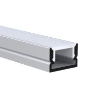 Profilis LED juostai v/t aliumininis 12x8 L-3m sidabrinės spalvos su dangčiu galiniais dangteliais ir tvirtinimo laikikliais S1208 SILVER 3m - NORTHCLIFFE