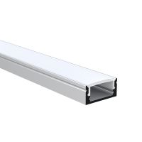 Profilis LED juostai v/t aliumininis 17x8.8 L-2m sidabrinės spalvos su dangčiu galiniais dangteliais ir tvirtinimo laikikliais S1709 SILVER 2m - NORTHCLIFFE