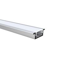 Profilis LED juostai į/l aliumininis 24x8.8 L-2m sidabrinės spalvos su dangčiu galiniais dangteliais ir tvirtinimo laikikliais R2409 SILVER 2m - NORTHCLIFFE