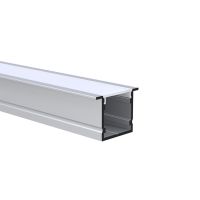 Profilis LED juostai į/l aliumininis 27x20 L-3m sidabrinės spalvos su dangčiu galiniais dangteliais ir tvirtinimo laikikliais R2720 SILVER 3m - NORTHCLIFFE