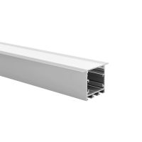 Profilis LED juostai  į/l aliumininis 50x35 L-3m sidabrinės spalvos su dangčiu galiniais dangteliais ir tvirtinimo laikikliais R5035 SILVER 3m - NORTHCLIFFE