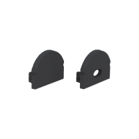 Dangtelis galinis LED profiliui su skyle juodos spalvos O1713 B - NORTHCLIFFE