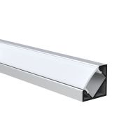 Profilis LED juostai kampinis aliumininis 18.5x18.5 L-2m sidabrinės spalvos su dangčiu galiniais dangteliais ir tvirtinimo laikikliais C1818 SILVER 2m - NORTHCLIFFE