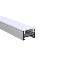 Profilis LED juostai v/t aliumininis 17x11.1 L-2m sidabrinės spalvos su dangčiu galiniais dangteliais ir tvirtinimo laikikliais M1711 SILVER 2m - NORTHCLIFFE