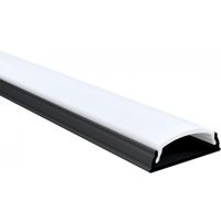 Profilis LED juostai v/t aliumininis 17.8x5.1 L-2m juodos spalvos su dangčiu galiniais dangteliais ir tvirtinimo laikikliais B1705 BLACK 2m - NORTHCLIFFE