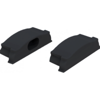 Dangtelis galinis LED profiliui su skyle juodos spalvos B1705 B - NORTHCLIFFE