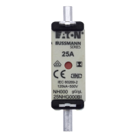 Bussmann series low voltage NH Fuse NH FUSE 25A 500V SIZE 000 GG IMGL - EATON (pavadinimas tikslinamas)