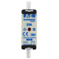 Bussmann series low voltage NH Fuse NH FUSE 25A 400V GG/GL SIZE 000 - EATON (pavadinimas tikslinamas)