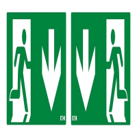 Difuzorius lubinis rodyklė ŽEMYN ŽEMYN evakuaciniam šviestuvui SafeLite - EATON