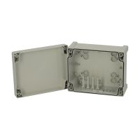 Dėžutė v/t [201x163x98] IP65 tuščia su vyriais pilkos spalvos TPC201610 - FIBOX