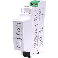 Skaitiklis elektros energijos 50A 110-240V AC su srovės transformatoriu Shelly Pro EM-50 - SHELLY
