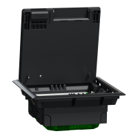 Dėžutė grindinė su dangčiu 4 vietų IP24 plastikinė 70x200x200mm Unica - SCHNEIDER ELECTRIC