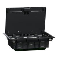 Dėžutė grindinė su dangčiu 8 vietų IP24 plastikinė 70x200x275mm Unica - SCHNEIDER ELECTRIC