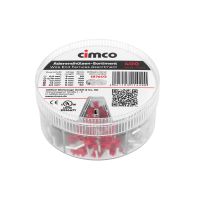 Rinkinys gilzinių izoliuotų antgalių L-8mm: 50x0.5mm2, 100x0.75mm2, 100x1.0mm2, 100x1.5mm2, 50x2.5mm2 [rinkinyje 400 vnt.] - CIMCO