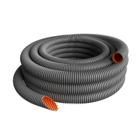 Vamzdis gofruotas D16 750N/5cm juodas UV atsparus su viela be halogenų EVOEL FM-UV-0H SMART [100m] - EVOPIPES