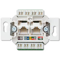 Lizdas kompiuterinis p/t dvigubas UAE8x8UPO mK kat.6 neekranuotas - JUNG