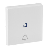 Klavišas viengubam jungikliui baltas su apšvietimu su skambučio simboliu VALENA LIFE - LEGRAND