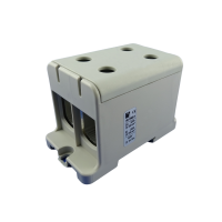 Gnybtas 150mm2 Cu/Al pilkas 4 prijungimai UK 150/2 A - POLLMANN