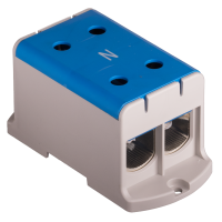 Gnybtas 240mm2 Cu/Al mėlynas 4 prijungimai UK 240/2 N - POLLMANN