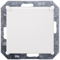 Lizdas p/t SCHUKO su dangteliu baltas 16A 250V DELTA LINE - SIEMENS