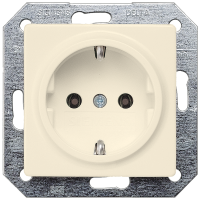 Lizdas p/t SCHUKO dramblio kaulo spalvos 16A 250V DELTA LINE - SIEMENS