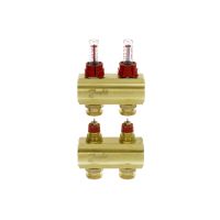 Kolektorius grindų šildymui reguliuojamas, FHF-2F 1" su srauto matuokliu, 2+2 (be laikiklio FHF-MB) [pak. po 2 vnt.] - DANFOSS